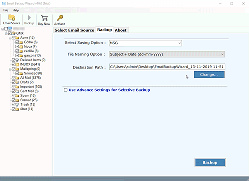 GMX zu Outlook